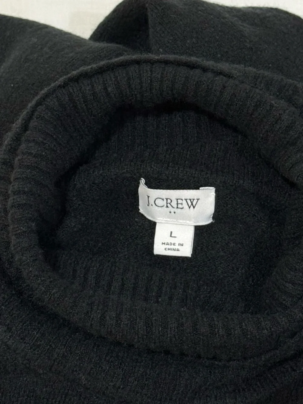 J. Crew Black Soft Turtleneck Sweater Dress